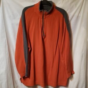 Denver Hayes Orange and Gray Half-Zip Pullover Jacket